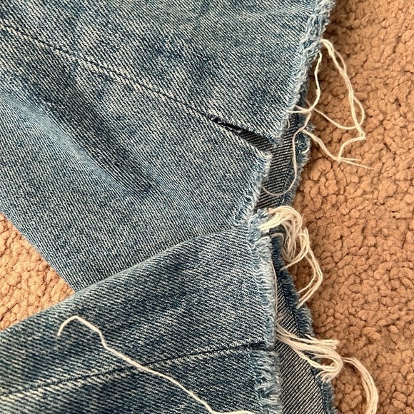 Mother The Pixie Dazzler Ankle Fray Secret Sister Distressed Button Fly Jeans - Picture 12 of 12